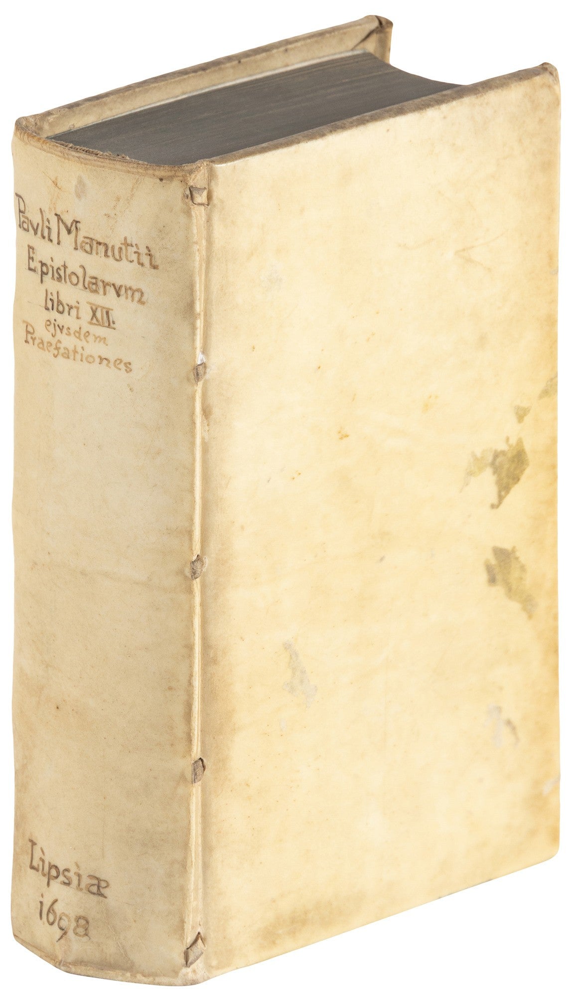 Manutius, Epistolarum Libri XII (Leipzig, 1698) — The Aldine Heir's Letters, Edited by Leibniz's Teacher, from the Princely Oettingen-Wallerstein Library