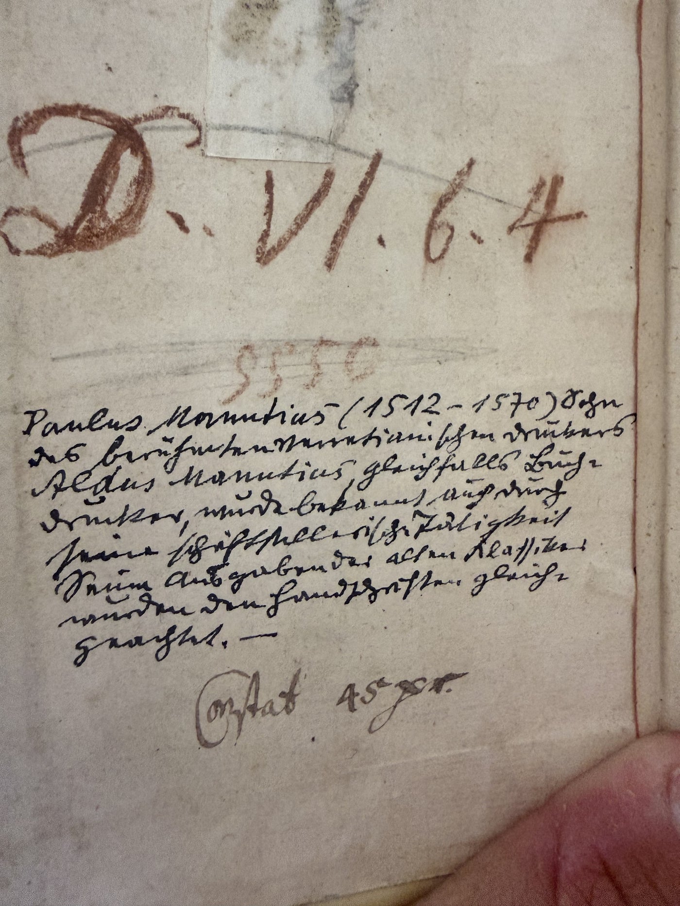 Manutius, Epistolarum Libri XII (Leipzig, 1698) — The Aldine Heir's Letters, Edited by Leibniz's Teacher, from the Princely Oettingen-Wallerstein Library