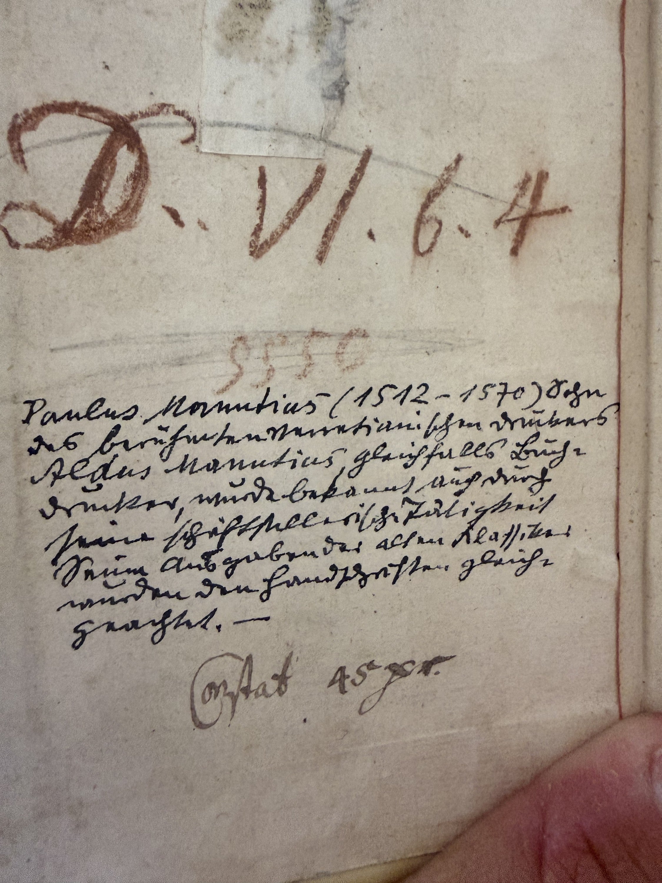 Manutius, Epistolarum Libri XII (Leipzig, 1698) — The Aldine Heir's Letters, Edited by Leibniz's Teacher, from the Princely Oettingen-Wallerstein Library