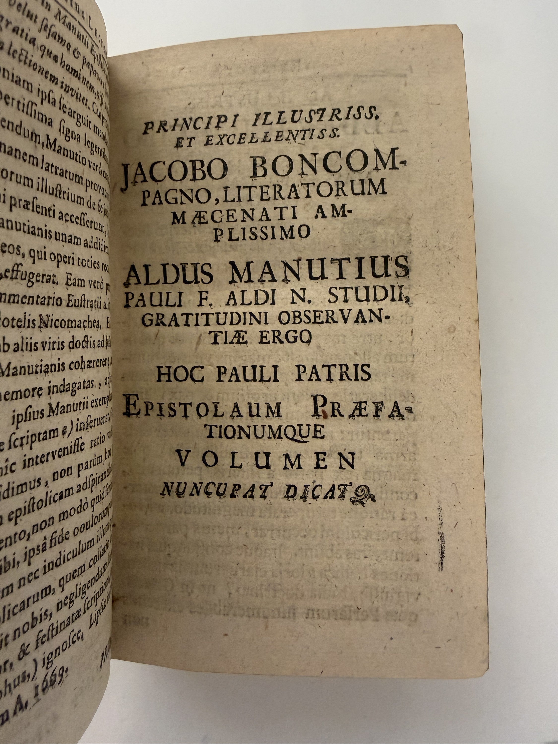 Manutius, Epistolarum Libri XII (Leipzig, 1698) — The Aldine Heir's Letters, Edited by Leibniz's Teacher, from the Princely Oettingen-Wallerstein Library
