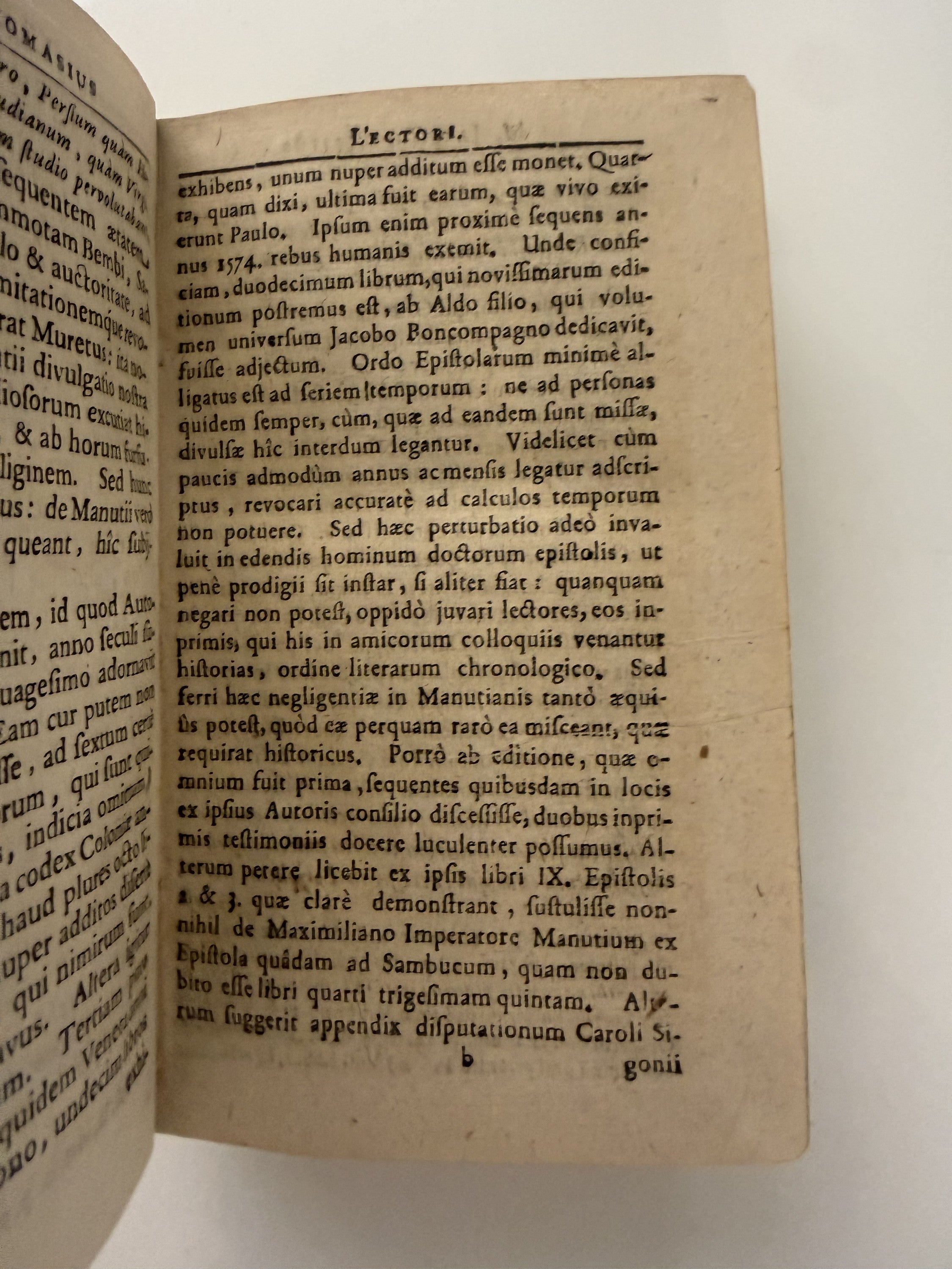 Manutius, Epistolarum Libri XII (Leipzig, 1698) — The Aldine Heir's Letters, Edited by Leibniz's Teacher, from the Princely Oettingen-Wallerstein Library