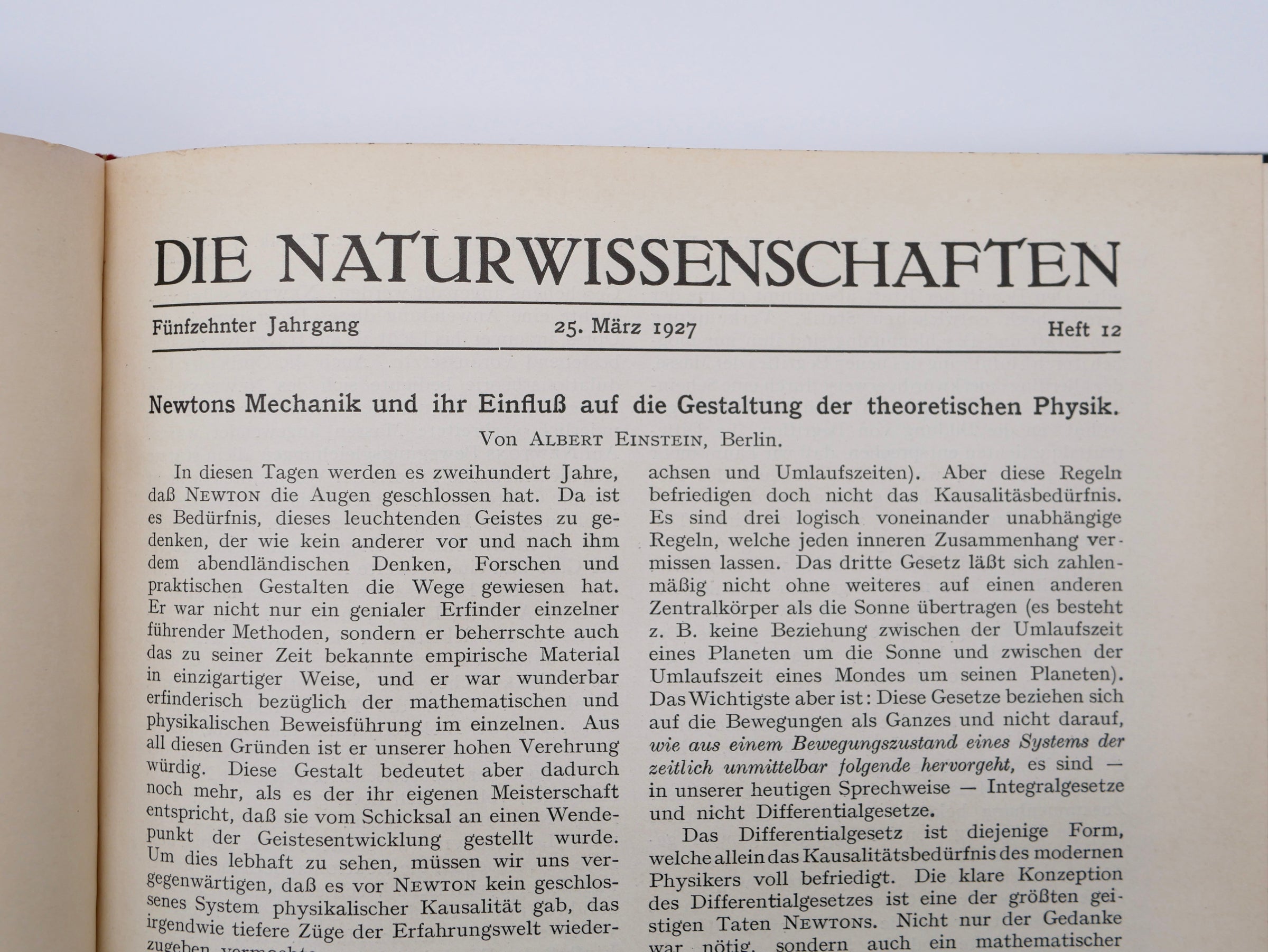 Einstein on Planck, Mach, Newton, and the Architects of Modern Physics