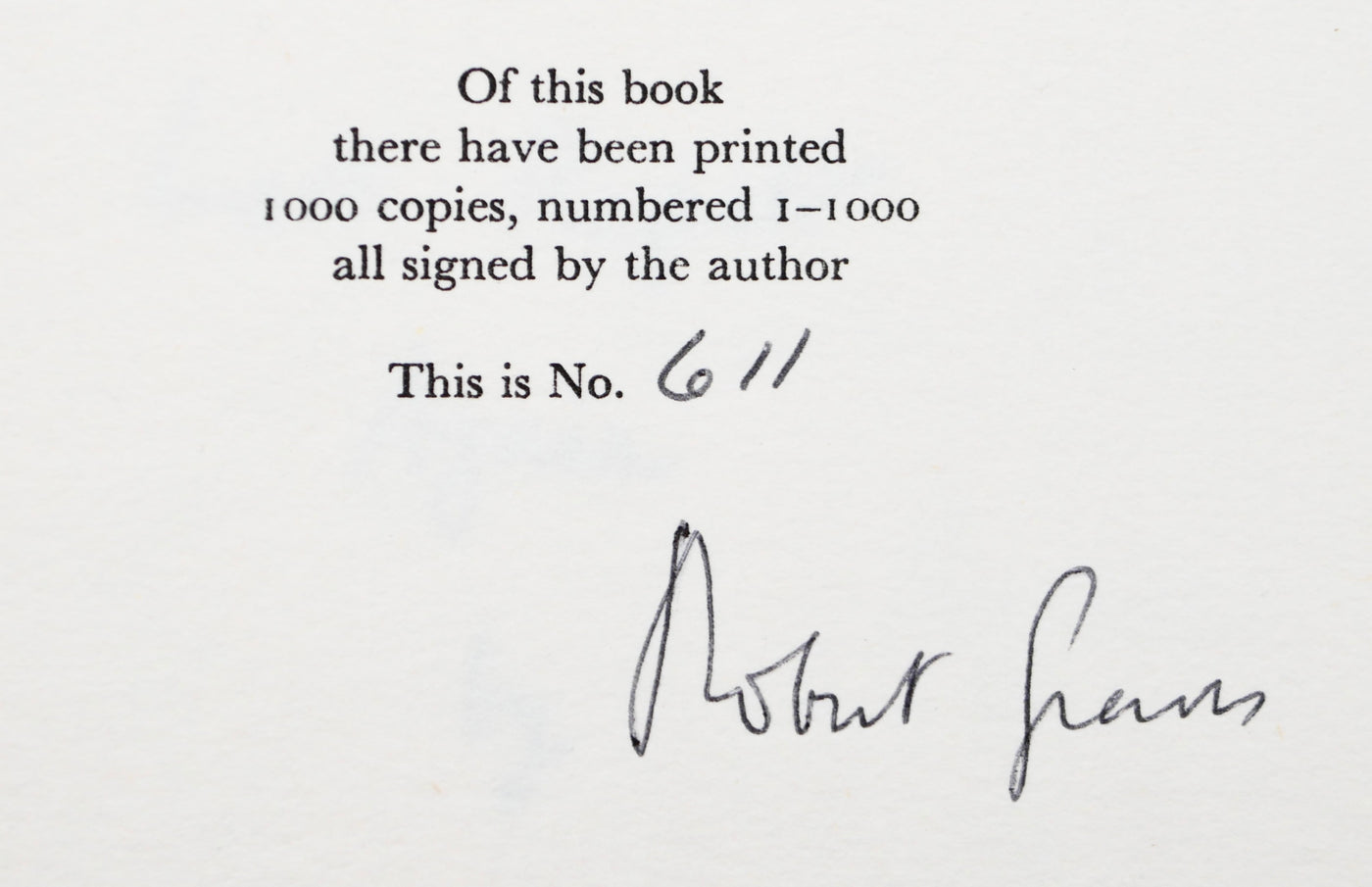 Robert Graves's Handwritten Poems in Signed Limited Edition
