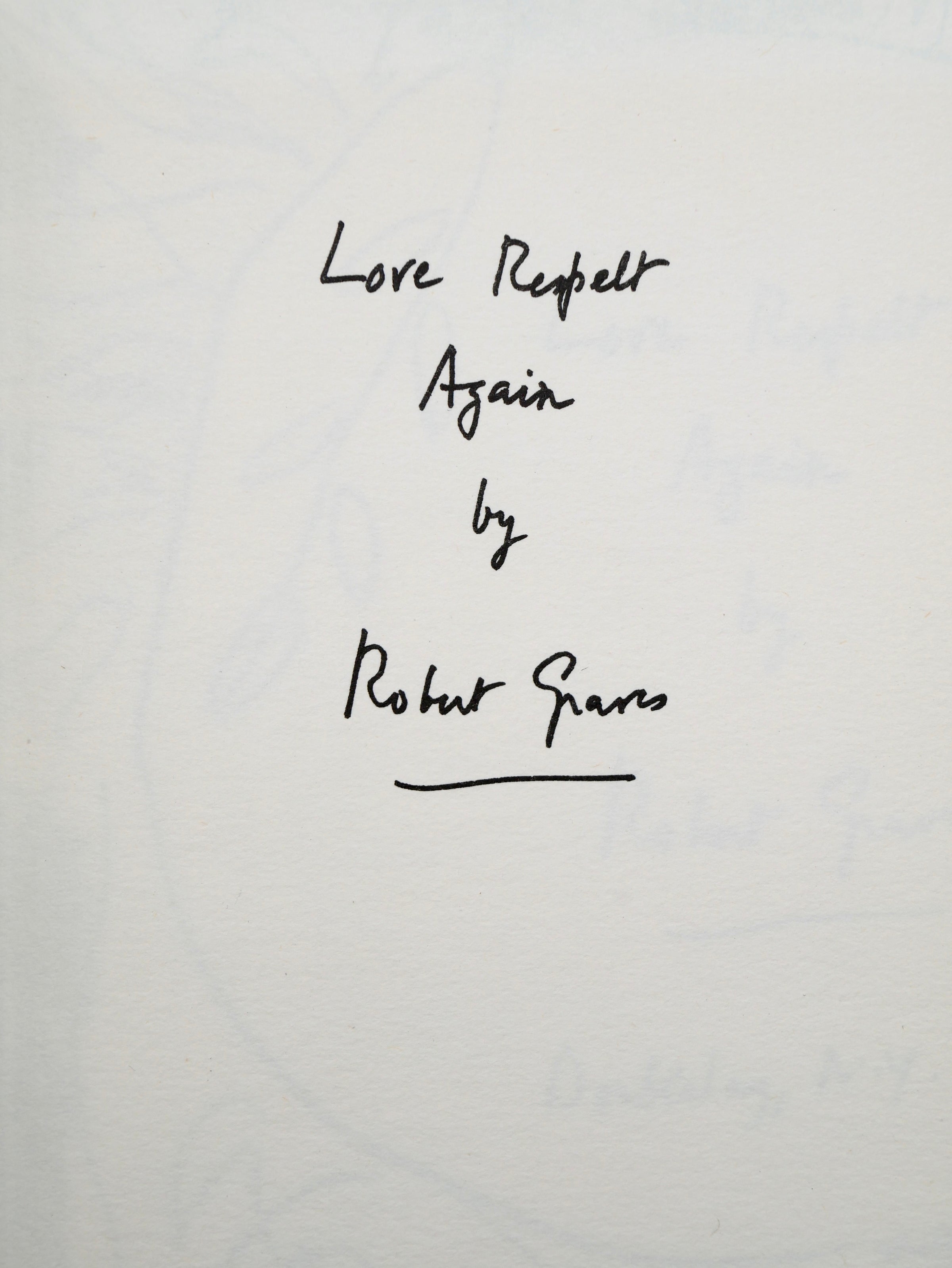 Robert Graves's Handwritten Poems in Signed Limited Edition