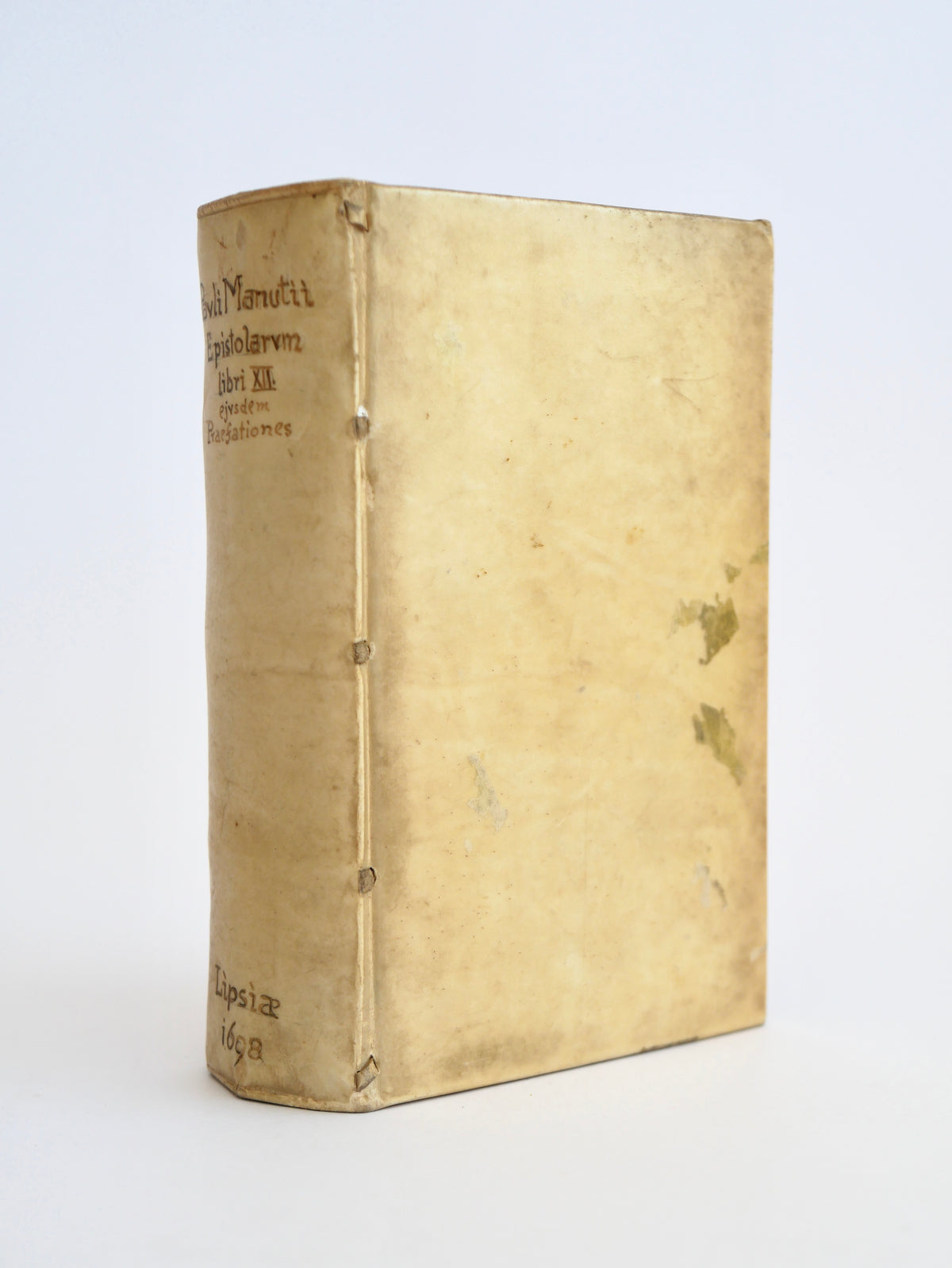 Manutius, Epistolarum Libri XII (Leipzig, 1698) — The Aldine Heir's Letters, Edited by Leibniz's Teacher, from the Princely Oettingen-Wallerstein Library