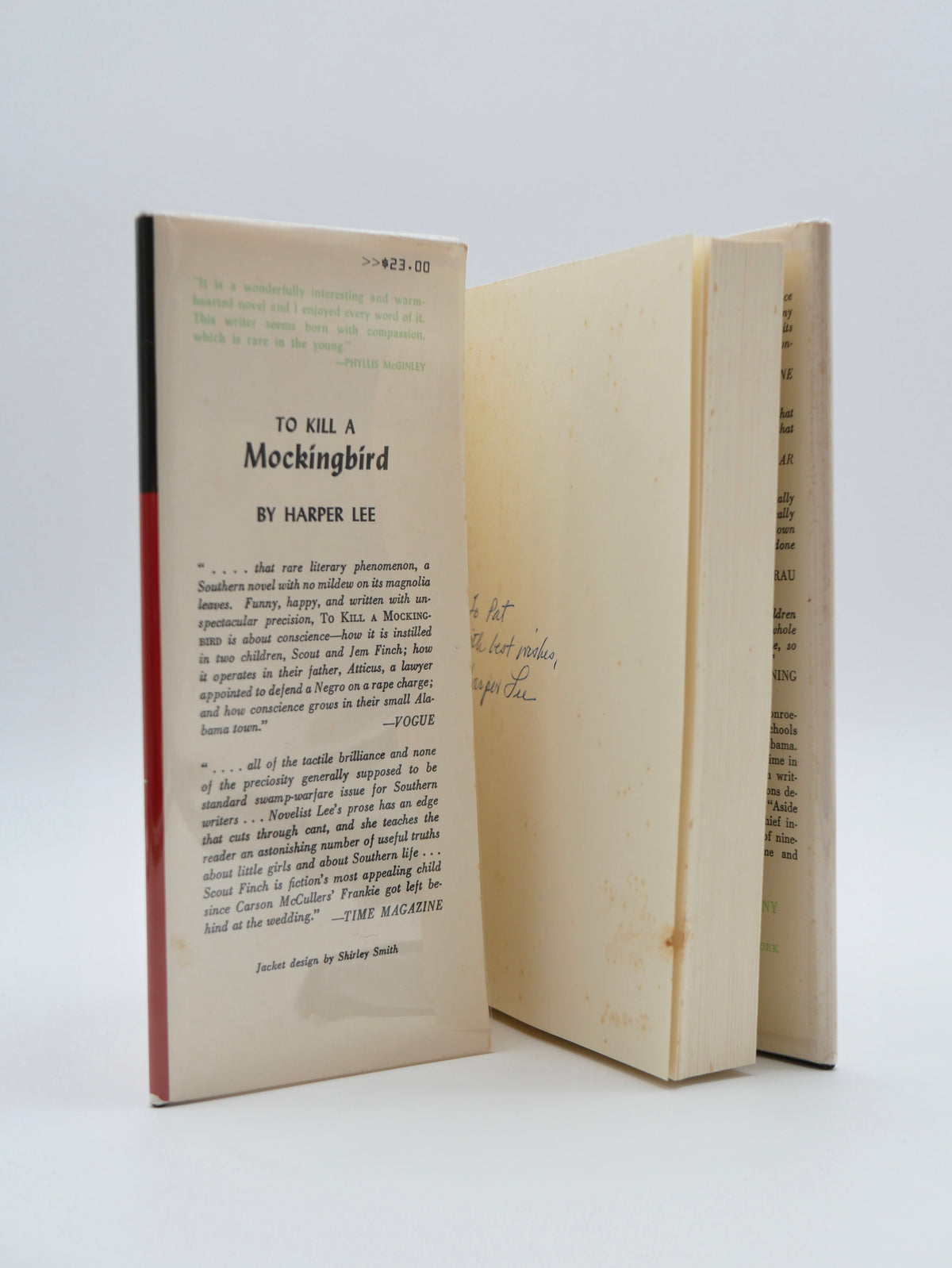 LEE, Harper. To Kill a Mockingbird. Philadelphia and New York: Harper & Row, [1993] — Signed and Inscribed by Harper Lee, dated 1993
