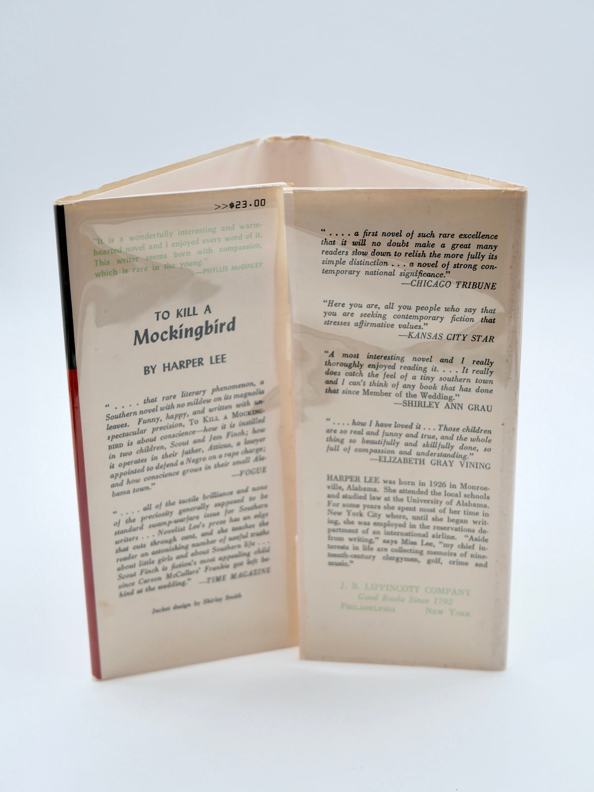 LEE, Harper. To Kill a Mockingbird. Philadelphia and New York: Harper & Row, [1993] — Signed and Inscribed by Harper Lee, dated 1993