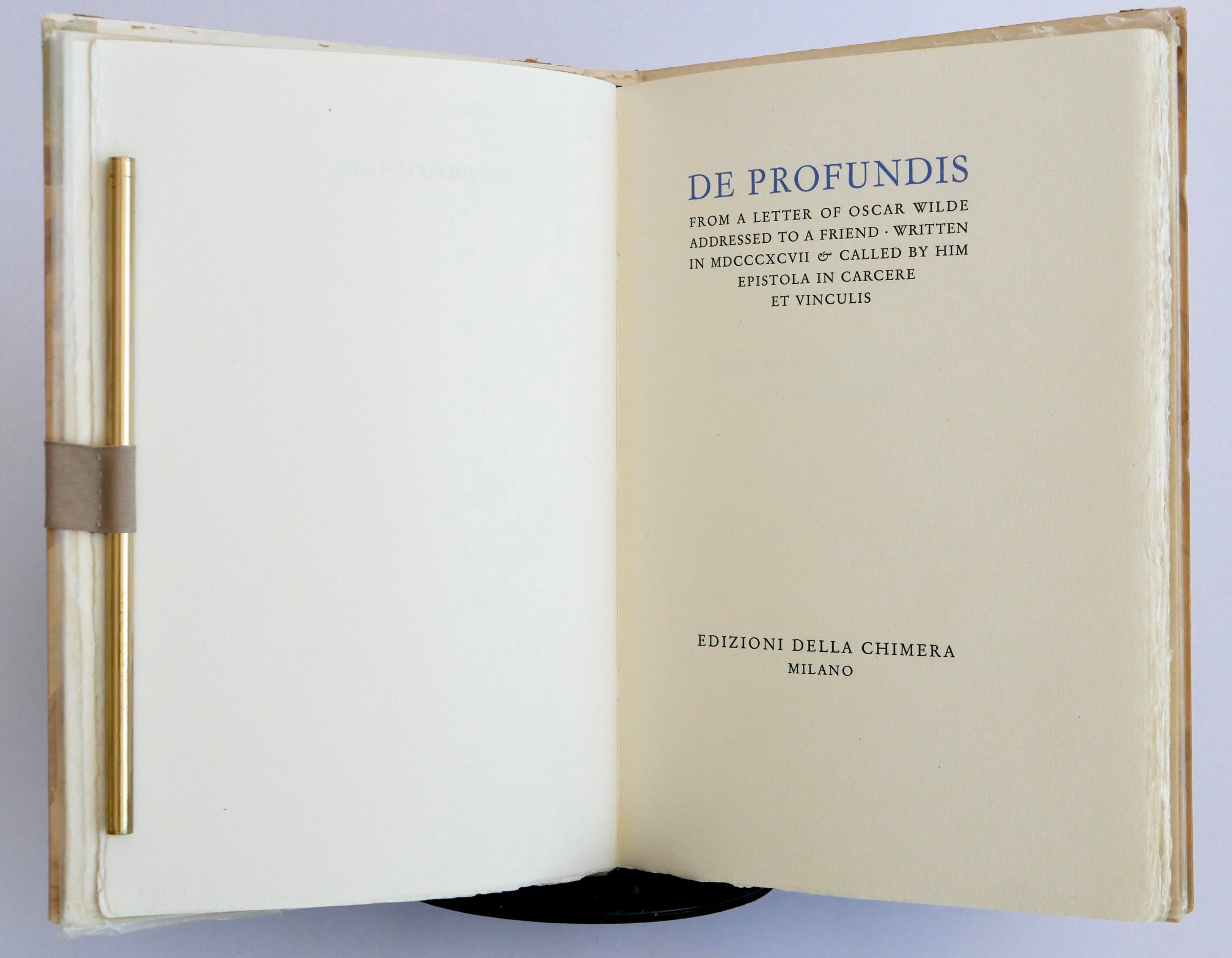 Wilde's De Profundis on Fabriano Handmade Paper