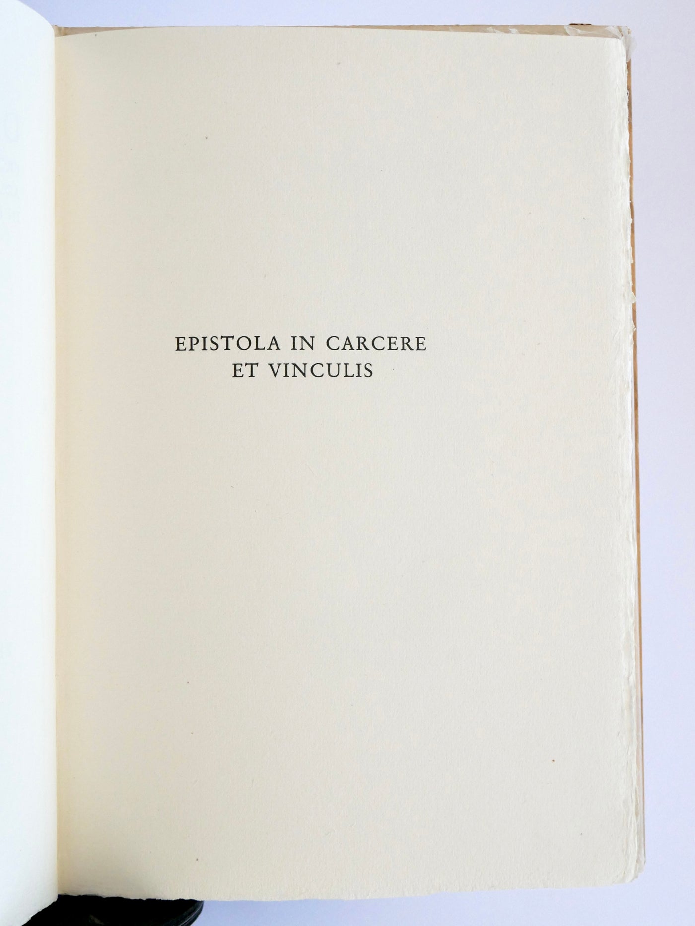 Wilde's De Profundis on Fabriano Handmade Paper
