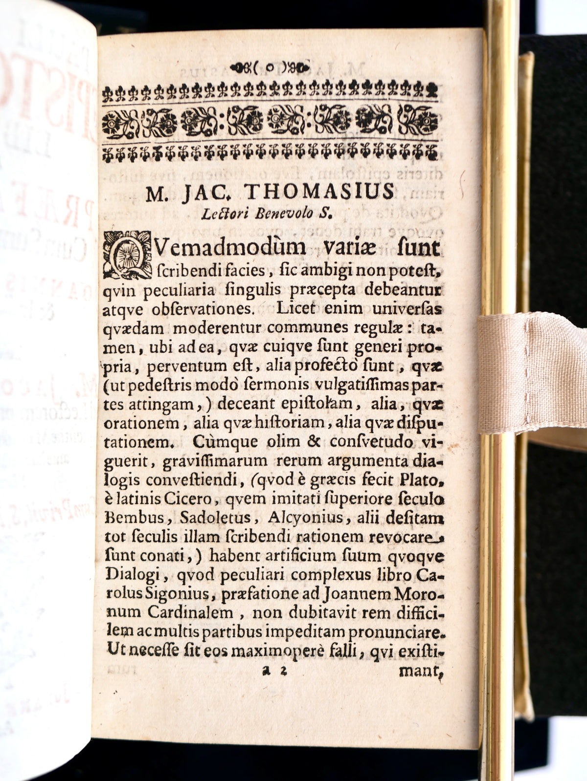 Manutius, Epistolarum Libri XII (Leipzig, 1698) — The Aldine Heir's Letters, Edited by Leibniz's Teacher, from the Princely Oettingen-Wallerstein Library