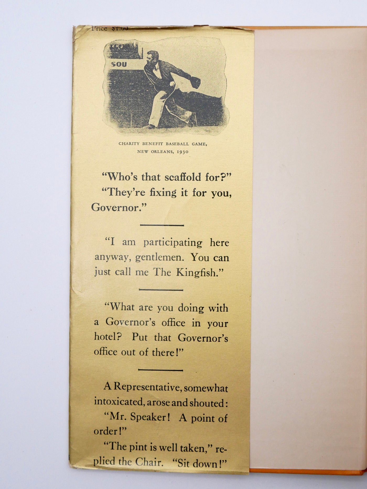 Huey P. Long’s Every Man a King — First Edition in the Original Gold Dust Jacket