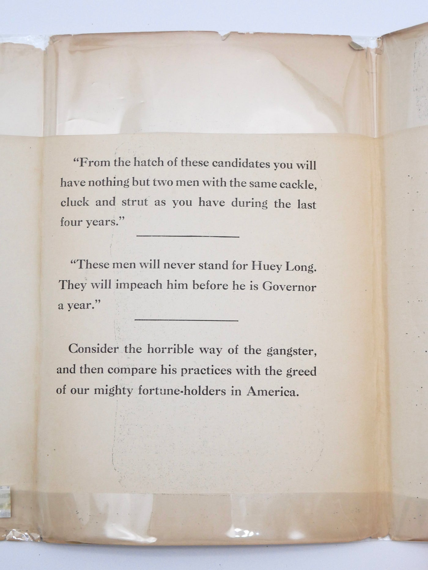 Huey P. Long’s Every Man a King — First Edition in the Original Gold Dust Jacket