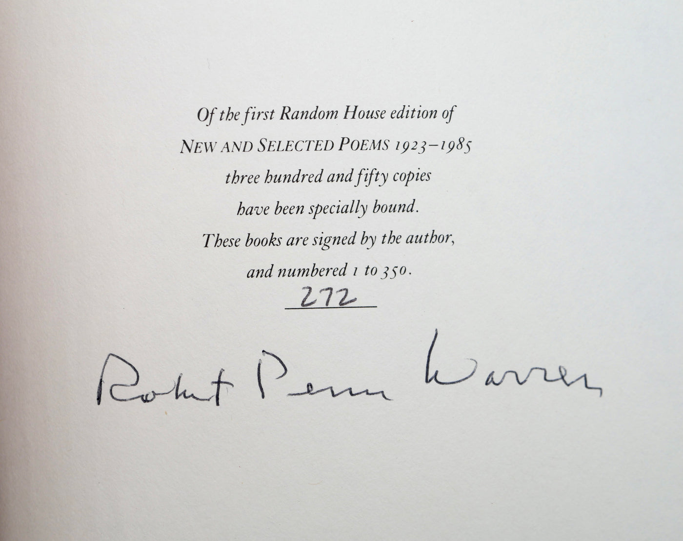 Robert Penn Warren’s Six Decades of Poetry in a Signed Limited Edition