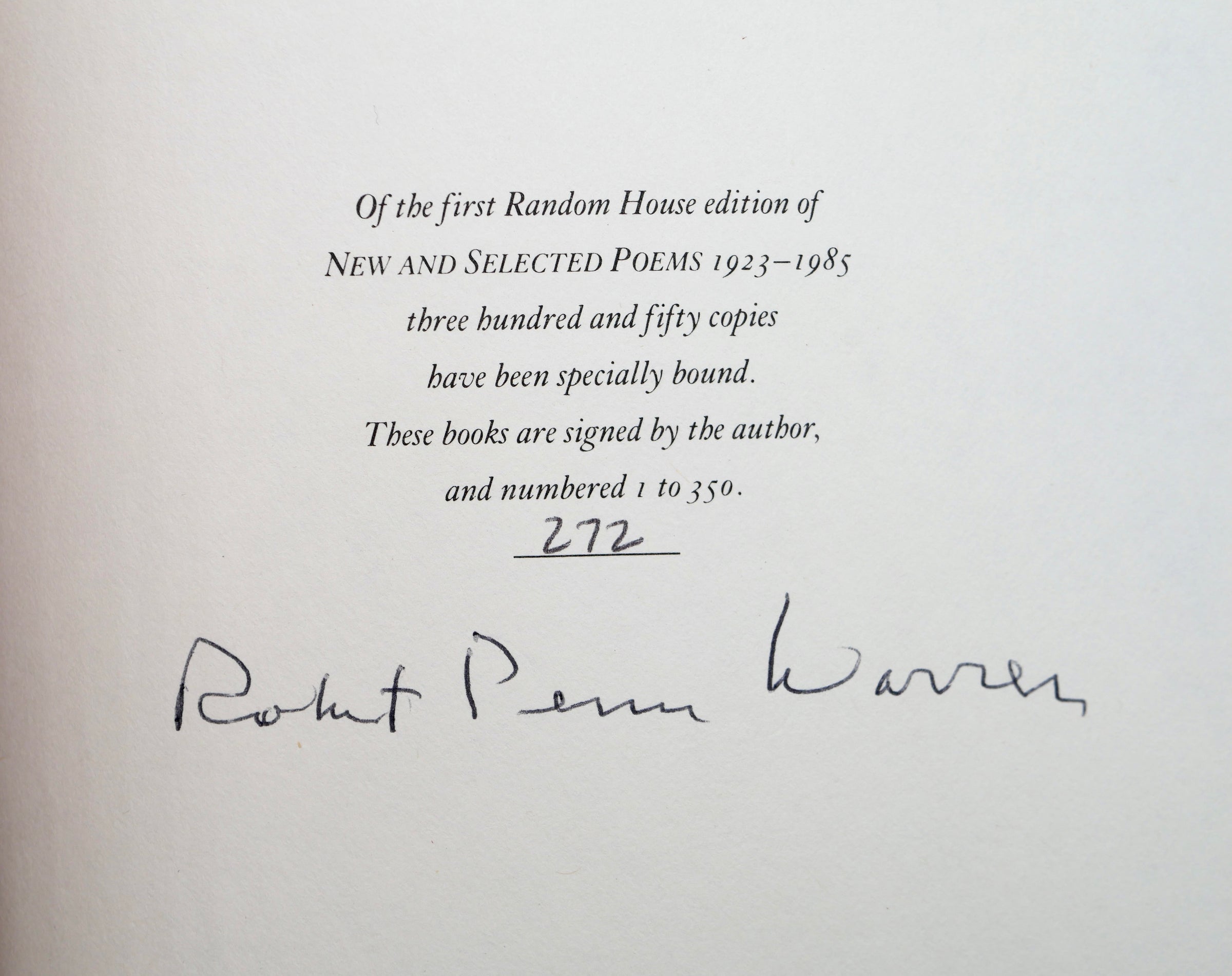 Robert Penn Warren’s Six Decades of Poetry in a Signed Limited Edition