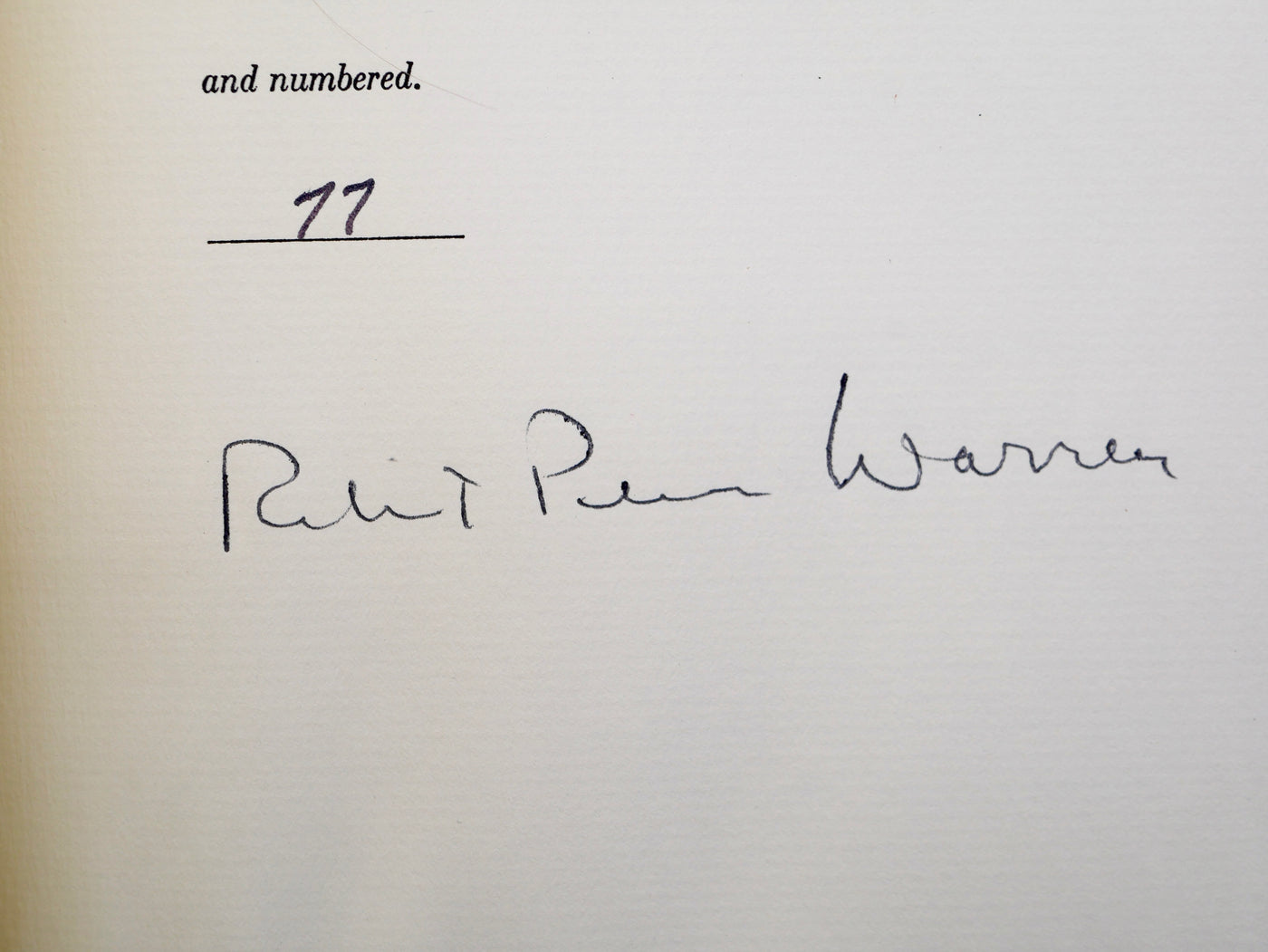 Robert Penn Warren’s Incarnations: Poems 1966–1968 Signed