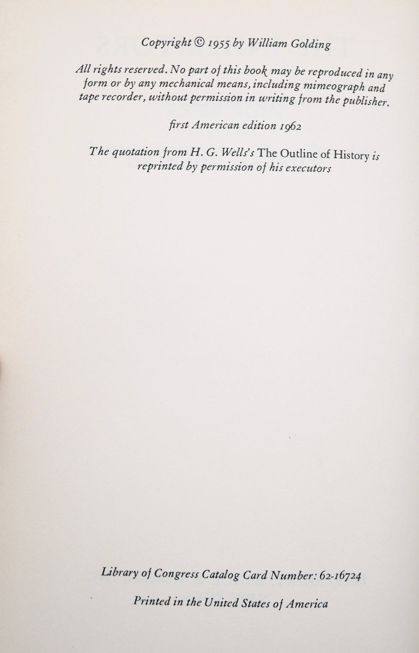 William Golding’s The Inheritors: The First American Edition