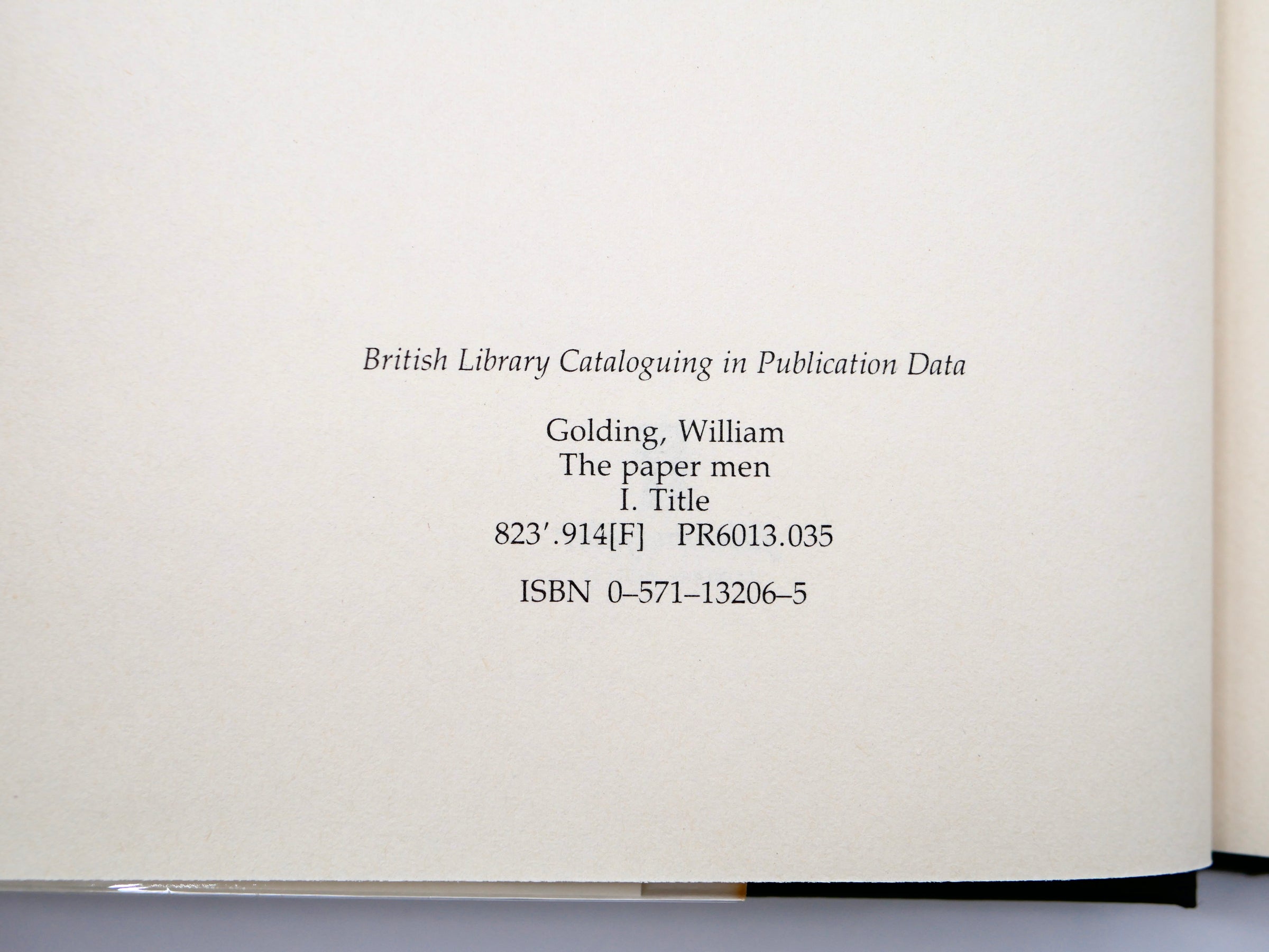 William Golding’s The Paper Men — First Edition