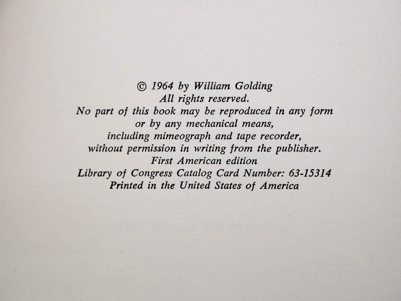 William Golding’s The Spire: First US Edition