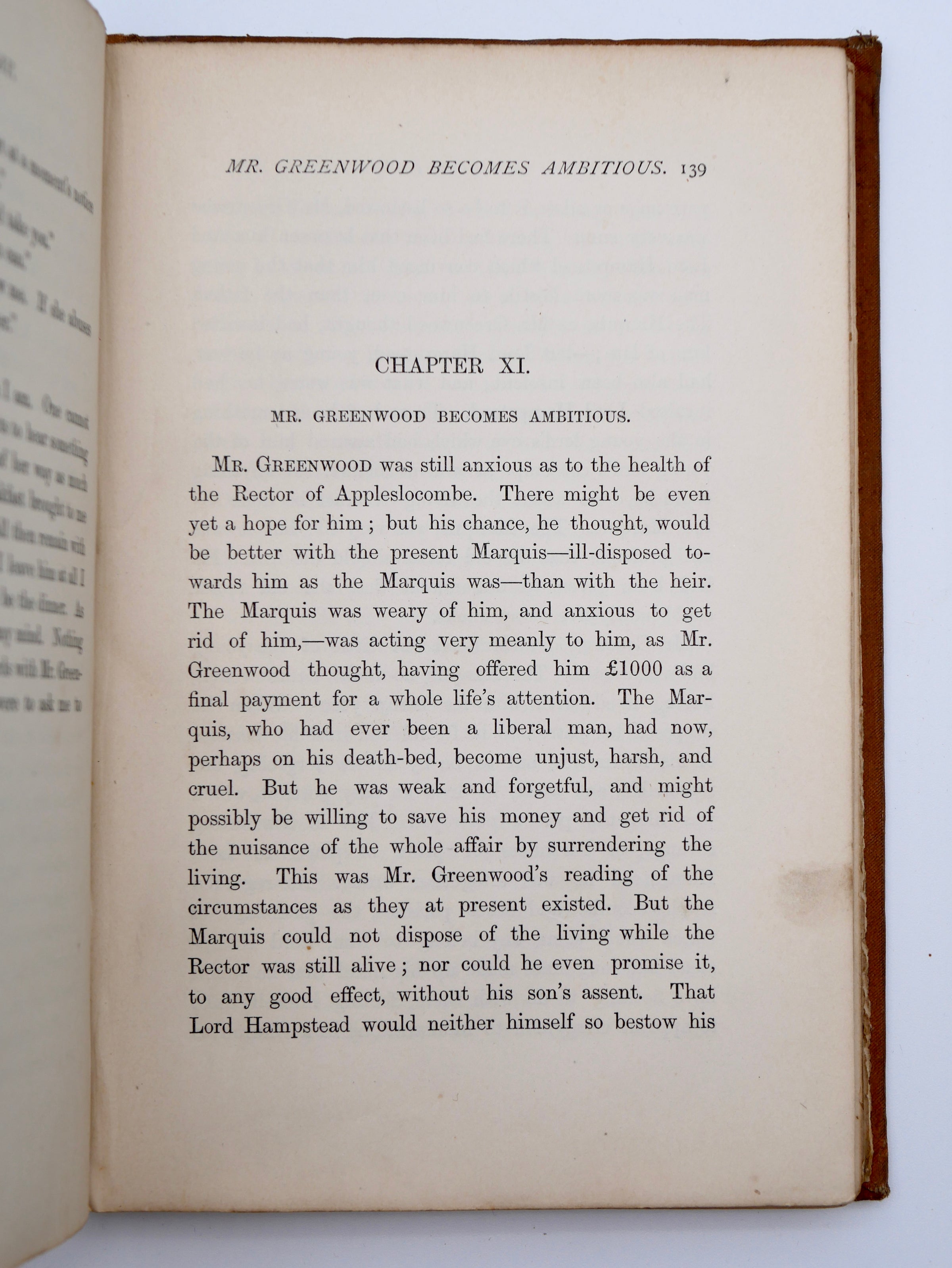 A late Trollope triple-decker in the original three volumes — a novel of love across the barriers of rank