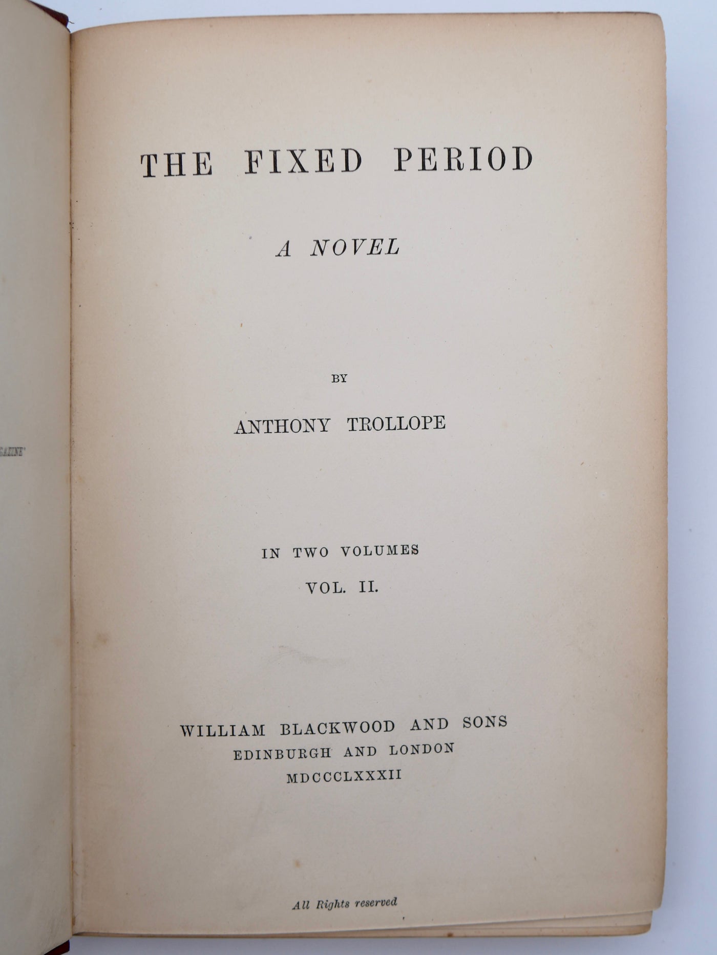 Trollope's only dystopia — a novel of state euthanasia set in 1980, written by a man of the very age it condemns to death
