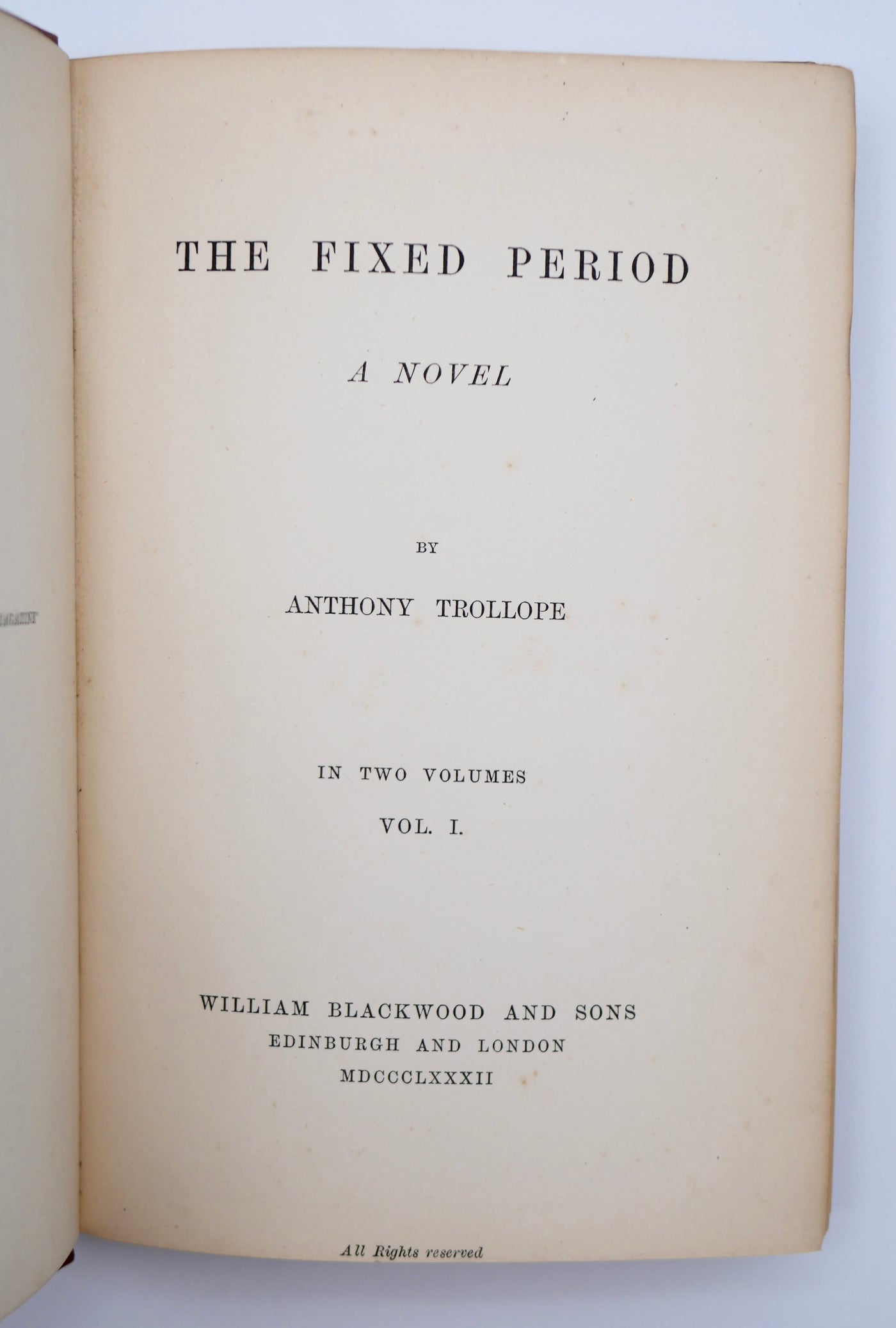 Trollope's only dystopia — a novel of state euthanasia set in 1980, written by a man of the very age it condemns to death