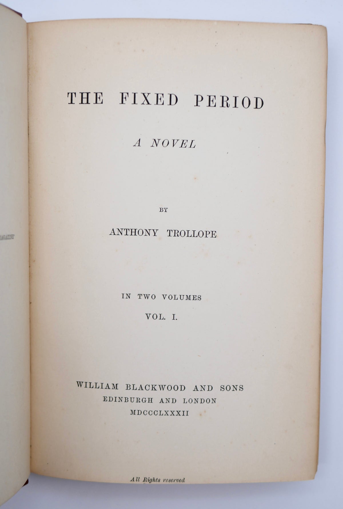 Trollope's only dystopia — a novel of state euthanasia set in 1980, written by a man of the very age it condemns to death