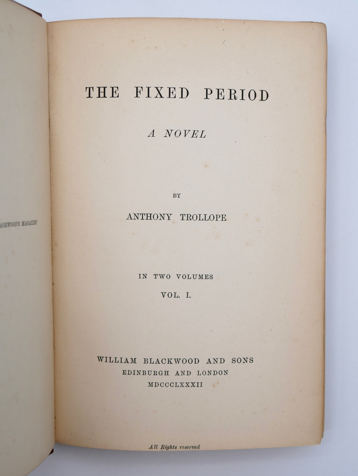 Trollope's only dystopia — a novel of state euthanasia set in 1980, written by a man of the very age it condemns to death