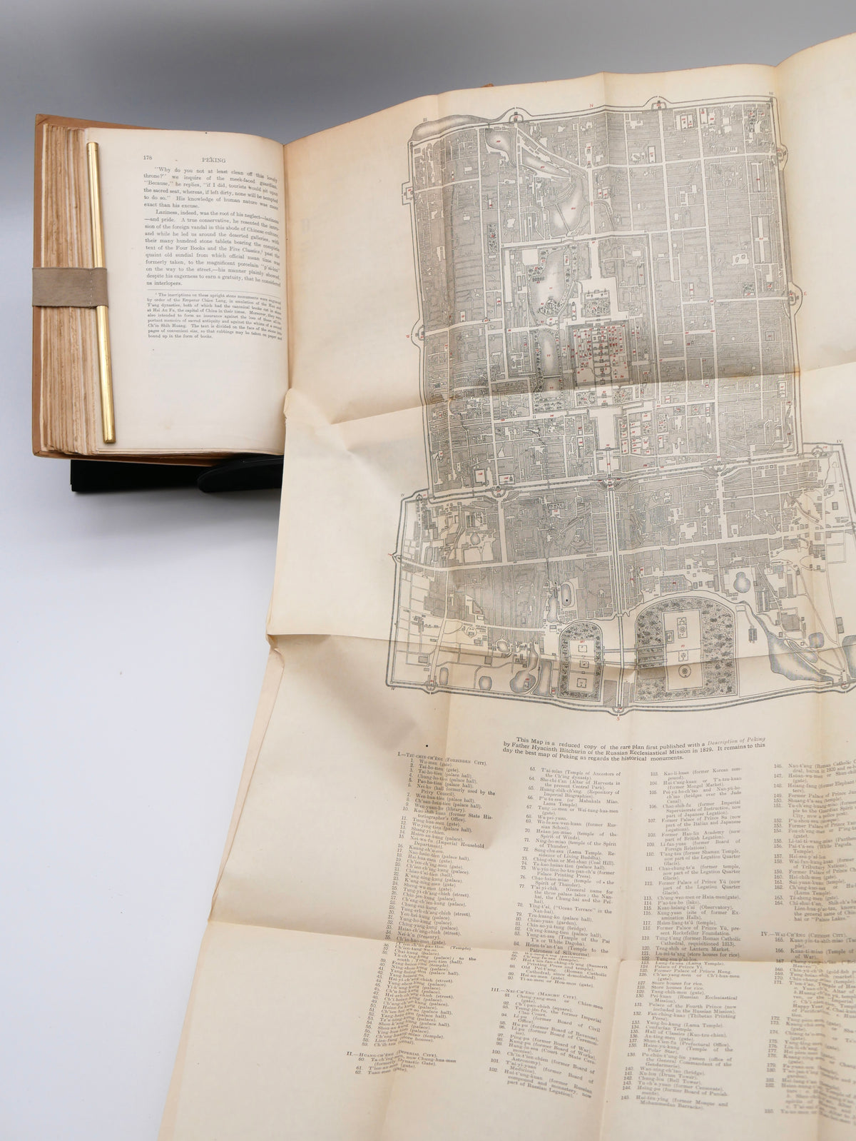 The great intimate guide to old Peking — an insider's portrait of the imperial city, in the first edition with five folding maps