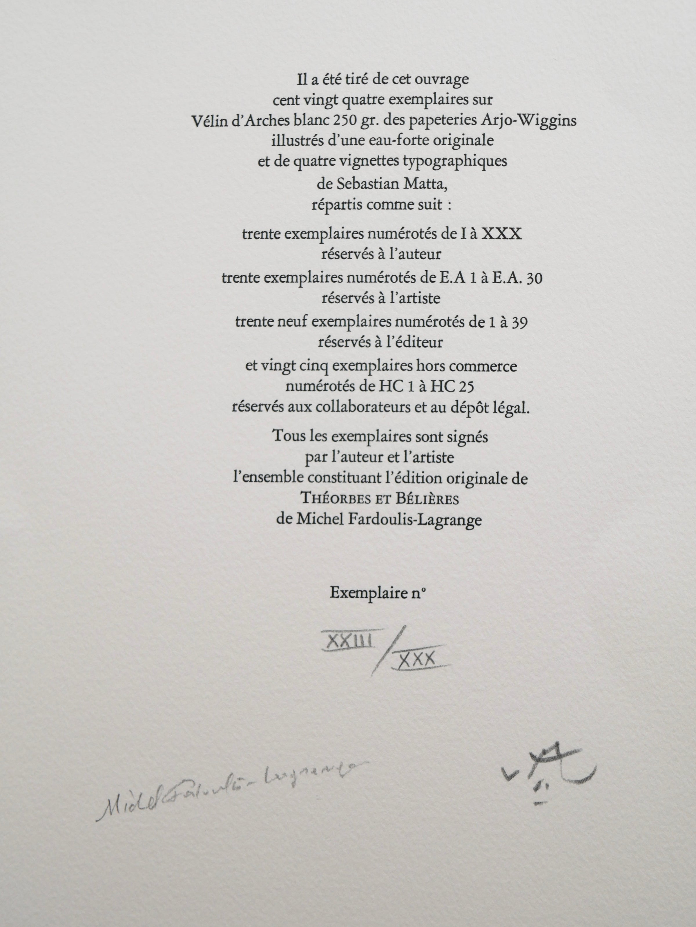 Théorbes et Bélières — Sebastian Matta’s Surrealist Livre d’Artiste