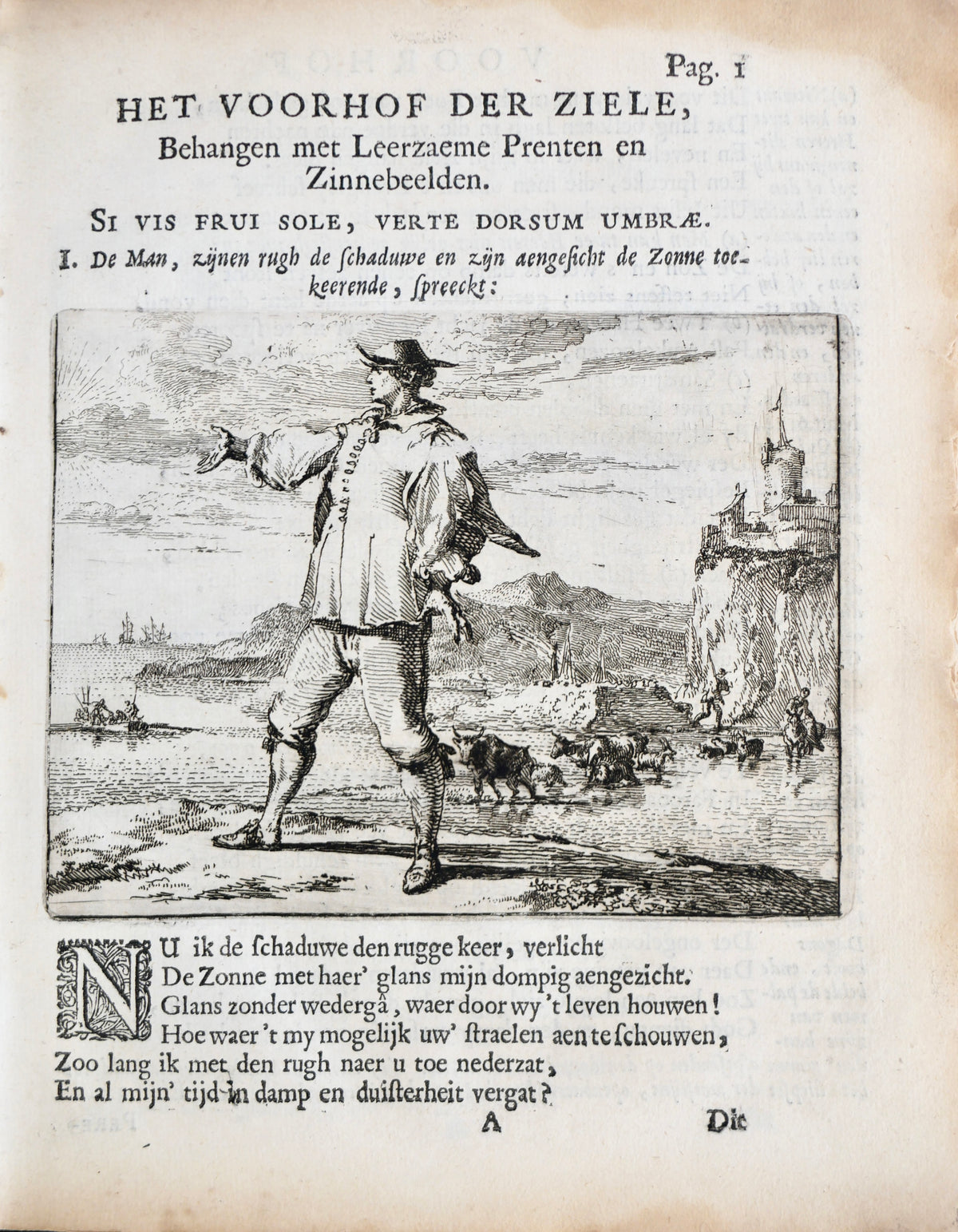 From the Rembrandt Circle: Het Voorhof der Ziele — Frans van Hoogstraten, Rotterdam 1668. First Edition, First Issue, with 60 Etchings by Romeyn de Hooghe