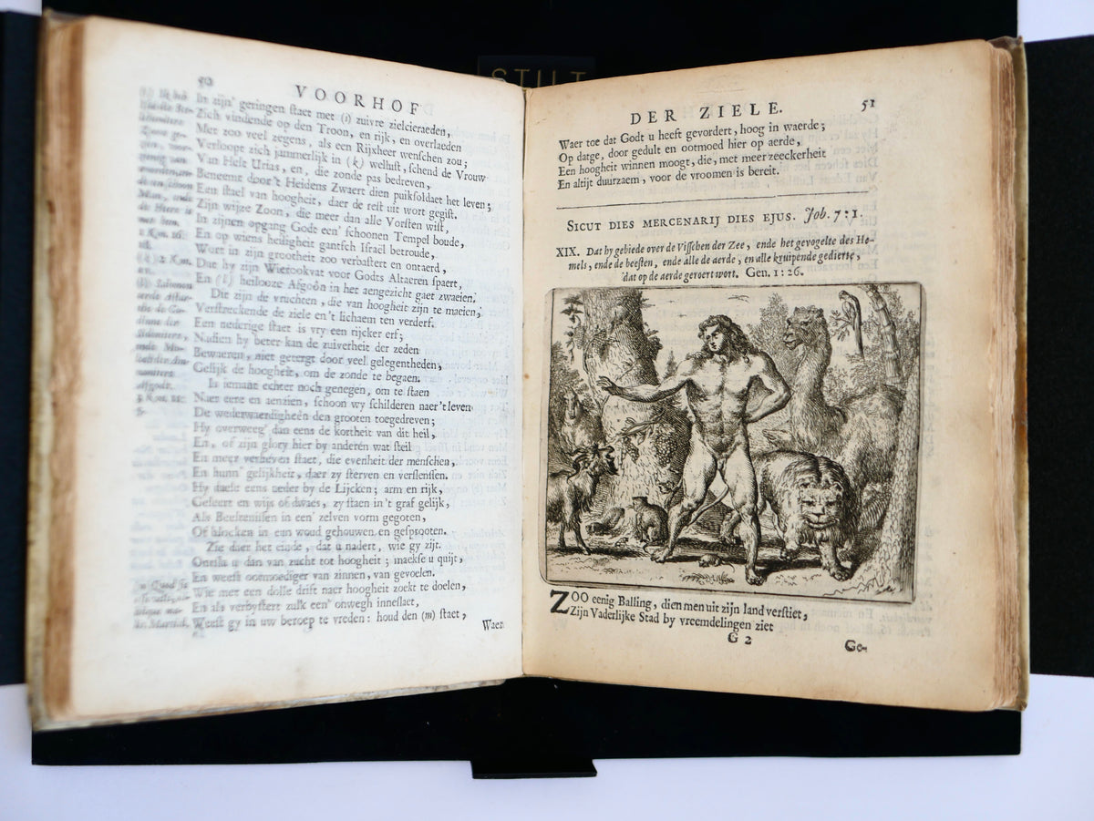 From the Rembrandt Circle: Het Voorhof der Ziele — Frans van Hoogstraten, Rotterdam 1668. First Edition, First Issue, with 60 Etchings by Romeyn de Hooghe