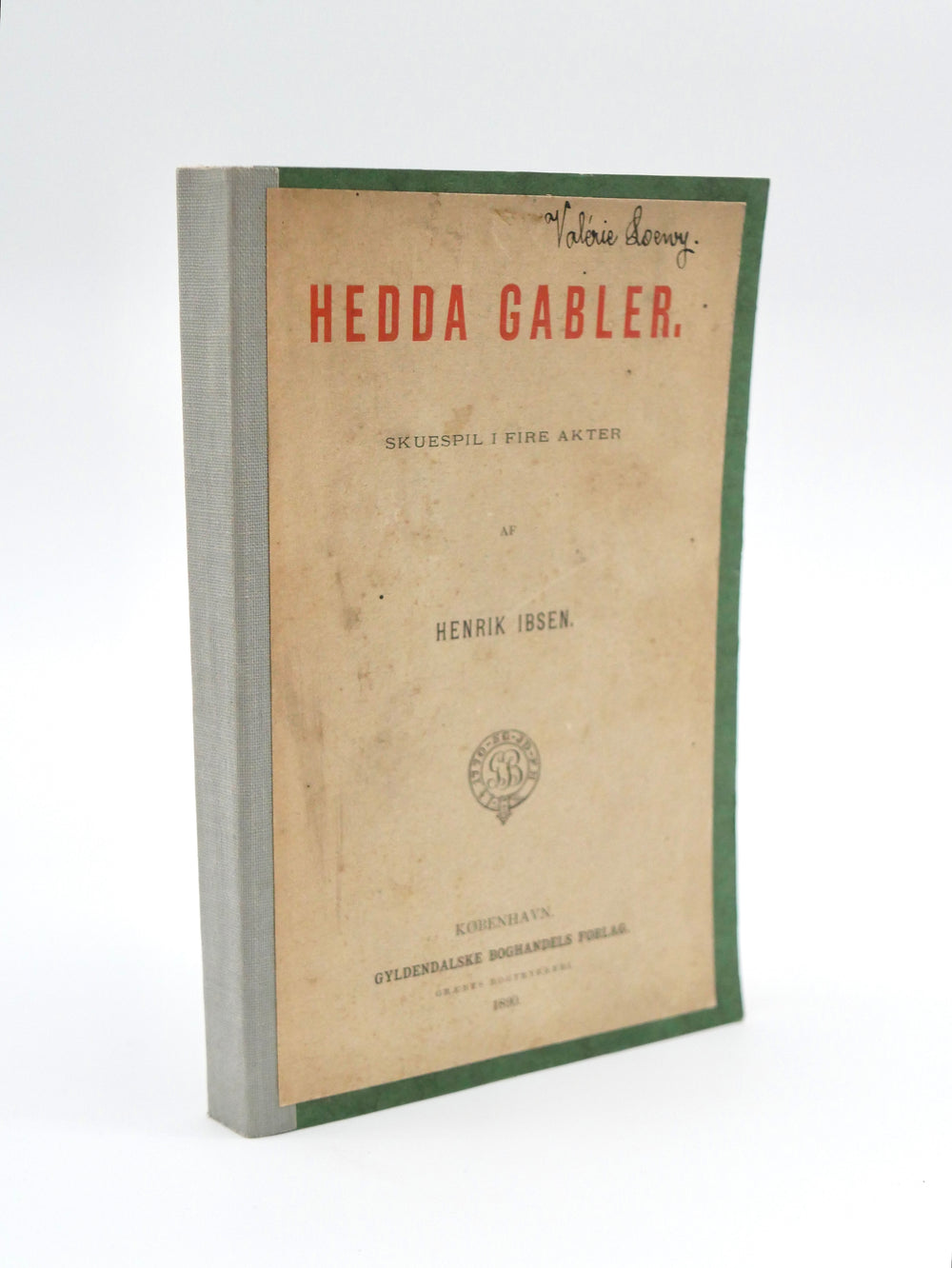 Hedda Gabler — Henrik Ibsen — First Edition, Copenhagen, Gyldendal, 1890