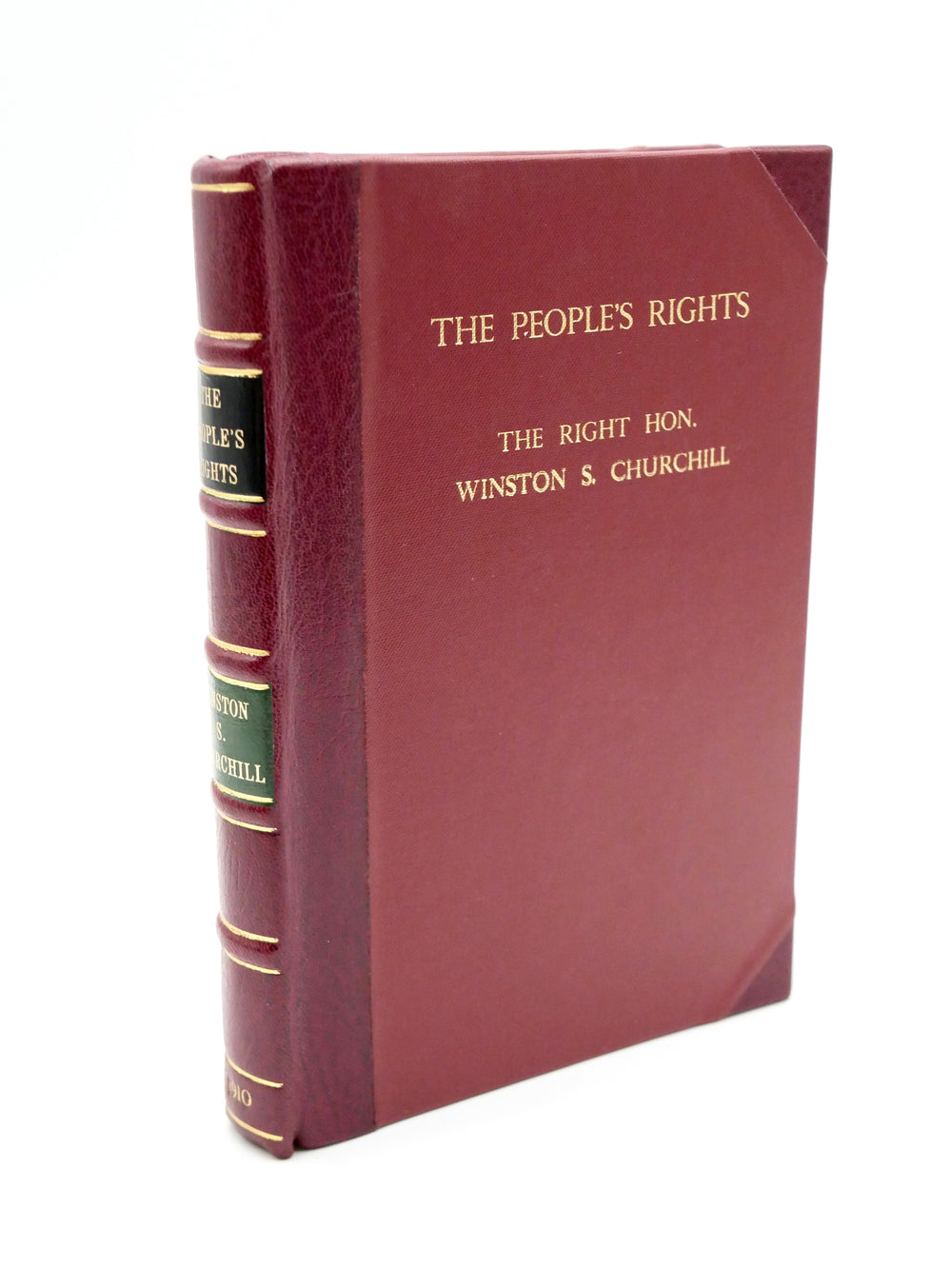 The People’s Rights — Winston S. Churchill — First Edition, Second Issue, London, 1910, in Half Morocco