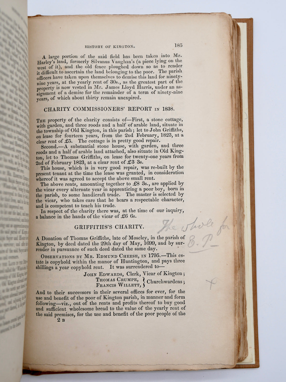 The History of Kington — With Alfred Russel Wallace’s Prize Essay — First Edition, Kington, 1845