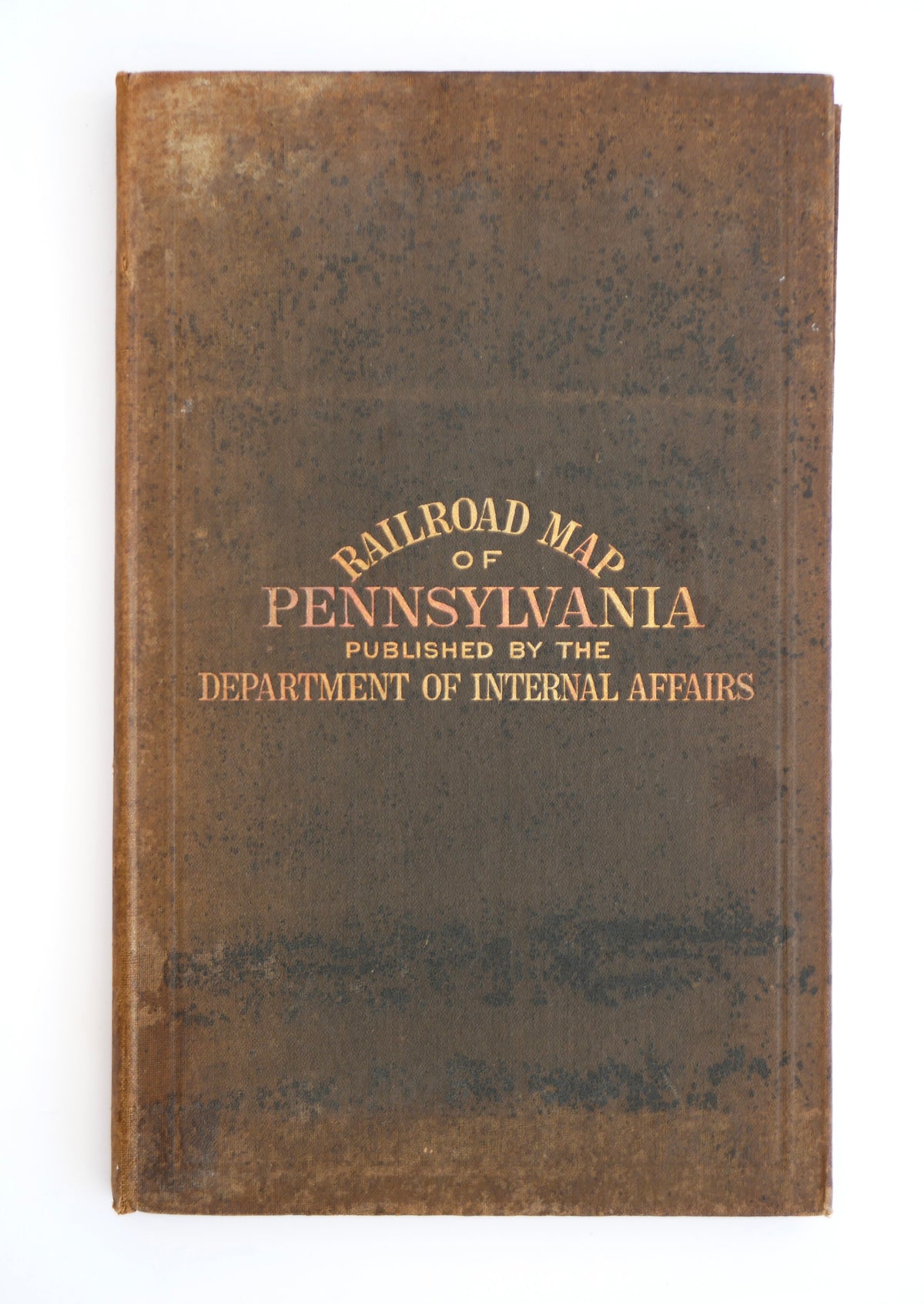 Rail Road Map of Pennsylvania, 1890 — J. Sutton Wall for the Department of Internal Affairs — Julius Bien & Co., in Original Cloth Case