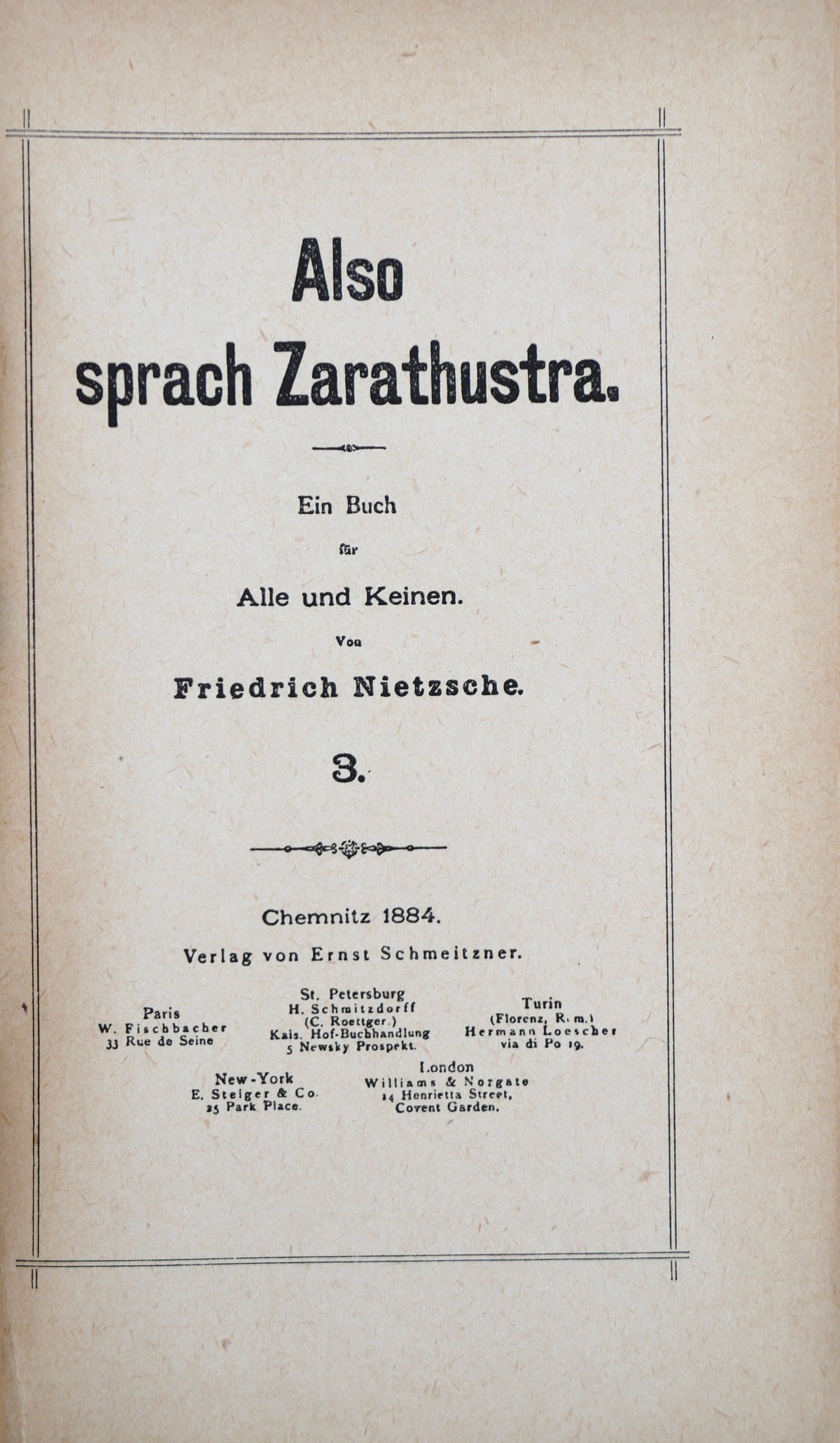 Schleiermacher’s Sermon for the 1817 Reformation Jubilee — First Edition, Berlin 1818 — Bound with Nietzsche, Zarathustra III (1943)
