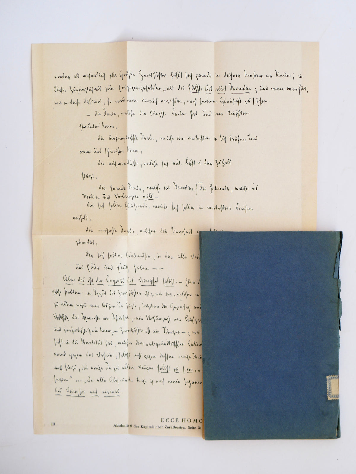 Schleiermacher’s Sermon for the 1817 Reformation Jubilee — First Edition, Berlin 1818 — Bound with Nietzsche, Zarathustra III (1943)