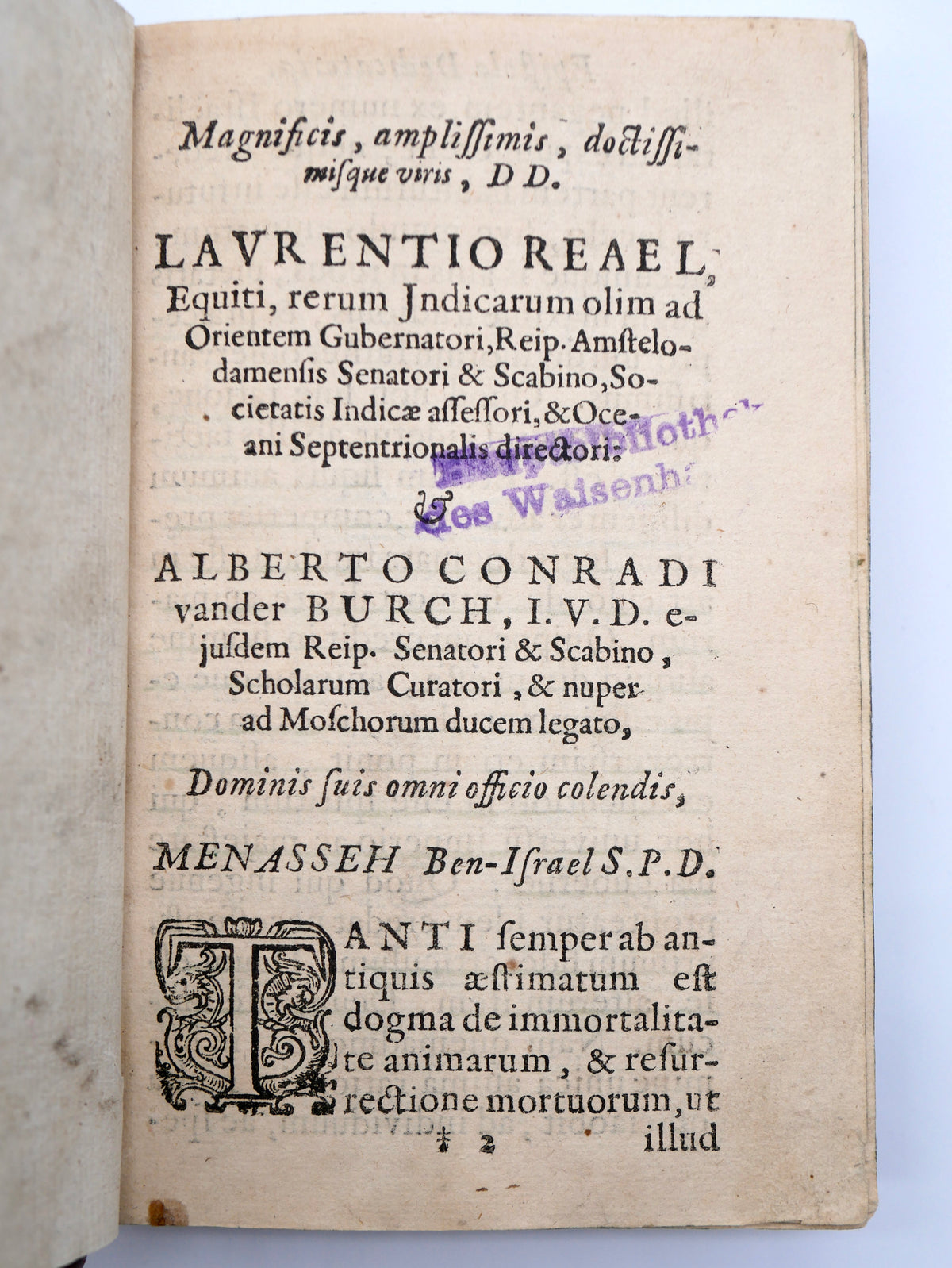De resurrectione mortuorum (1636) — Menasseh ben Israel’s First Edition, with Manuscript Corrections and Waisenhaus Provenance