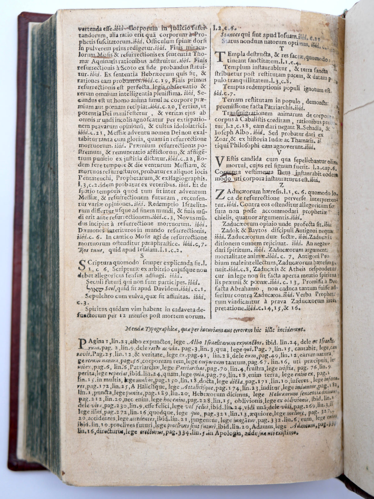 De resurrectione mortuorum (1636) — Menasseh ben Israel’s First Edition, with Manuscript Corrections and Waisenhaus Provenance