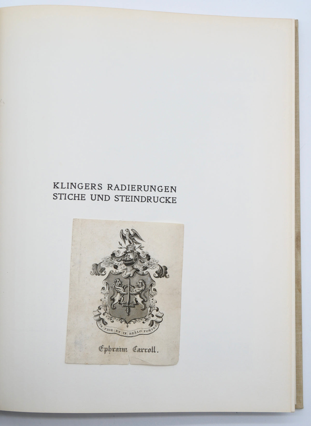Max Klingers Radierungen, Stiche und Steindrucke — Hans Wolfgang Singer’s Catalogue Raisonné — New York Reprint, 1978