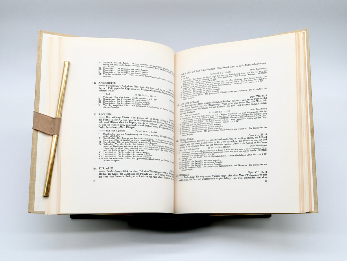 Max Klingers Radierungen, Stiche und Steindrucke — Hans Wolfgang Singer’s Catalogue Raisonné — New York Reprint, 1978