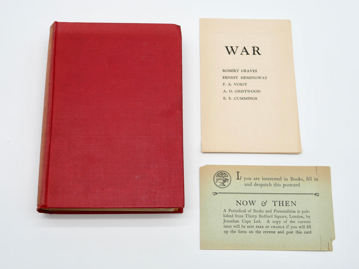 Good-bye to All That — Robert Graves’s First World War Memoir — London, Jonathan Cape, 1929, Third Impression
