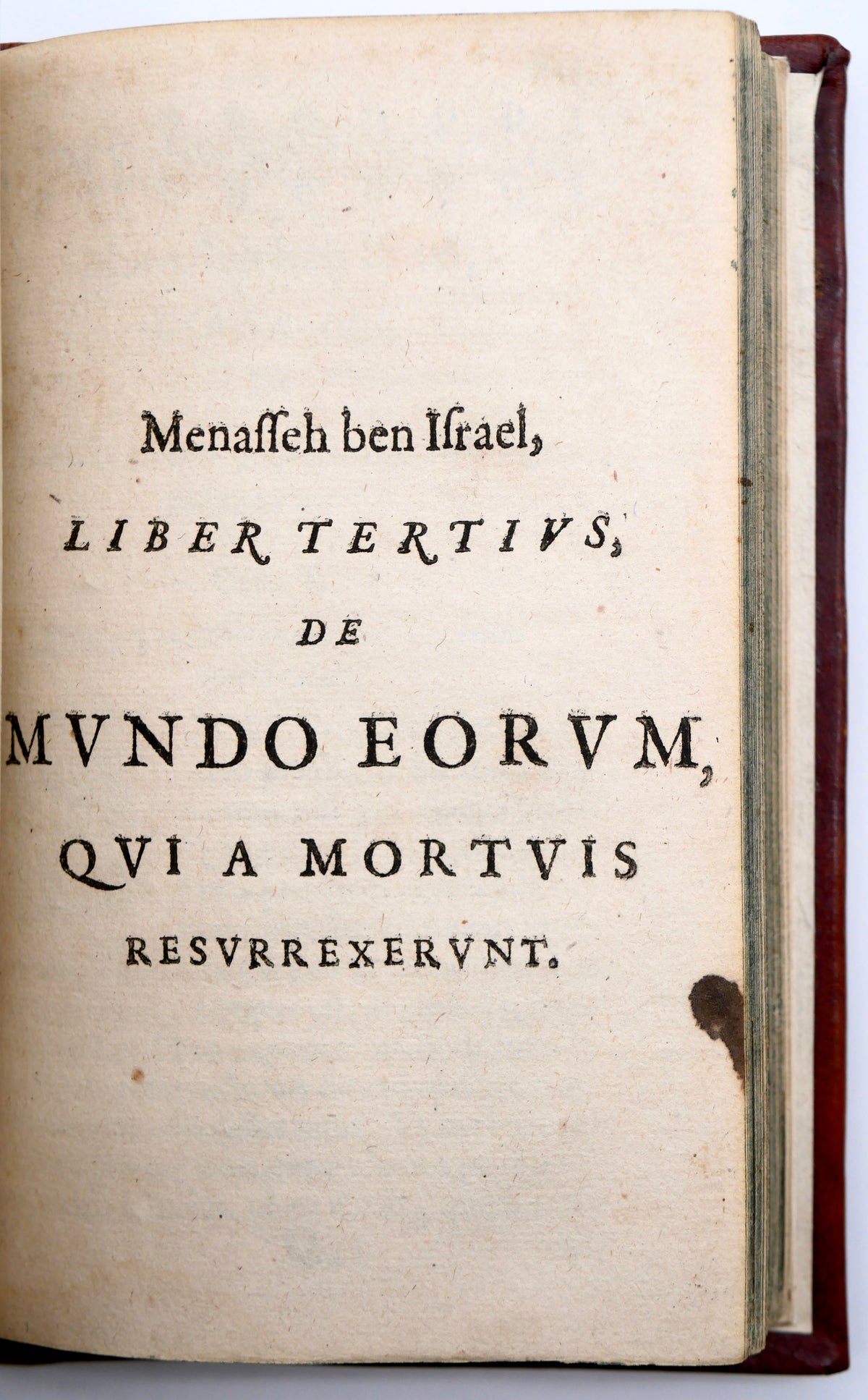 De resurrectione mortuorum (1636) — Menasseh ben Israel’s First Edition, with Manuscript Corrections and Waisenhaus Provenance