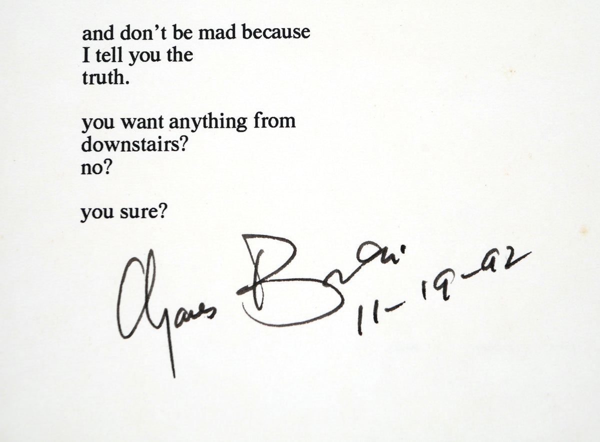 voice (1992) — Bukowski’s Signed & Dated Manuscript Poem — His Own Text of the Poem Published After His Death as “the simple truth”