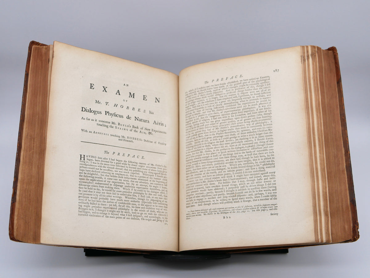 BOYLE, Robert. The Works of the Honourable Robert Boyle. In Six Volumes. London: J. and F. Rivington and others, 1772 — First Quarto Edition; Dunse Library Provenance