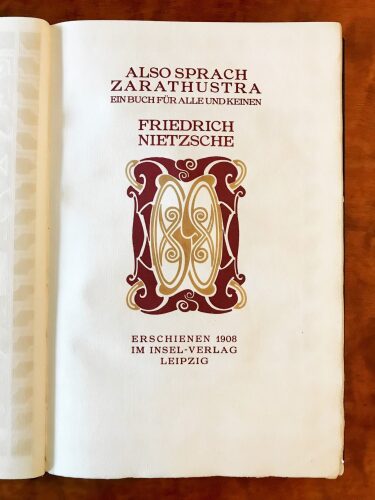 Printed title, Erschienen 1908 im Insel-Verlag Leipzig