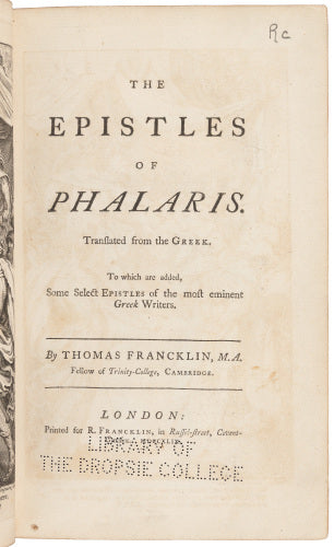 The letters of the tyrant of the brazen bull — the text at the heart of the great "Battle of the Books," in a handsome 1749 translation