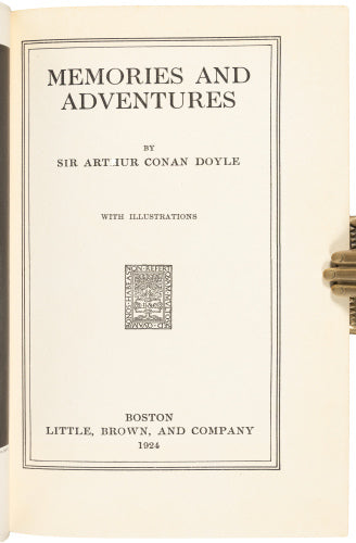The last Sherlock Holmes novel — the first edition of The Valley of Fear, with Conan Doyle's autobiography