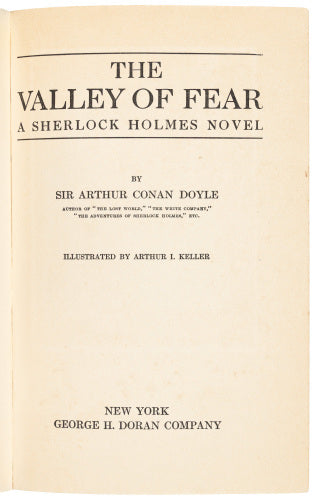 The last Sherlock Holmes novel — the first edition of The Valley of Fear, with Conan Doyle's autobiography