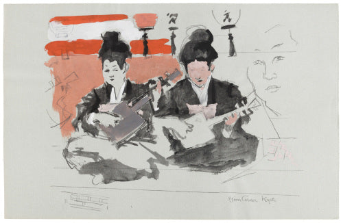 A lavish livre d'artiste of Jack Levine's ukiyo-e — with four original lithographs and a vellum woodcut, signed twice by both artist and author